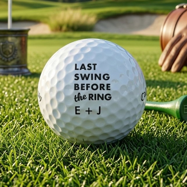 Bachelor Party Last Swing Before the Ring Minimal Golf Balls (Creator Uploaded)