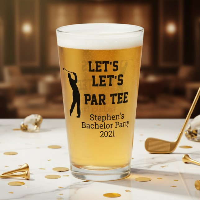 Bachelor Party Let's Par tee Custom Glass (Creator Uploaded)