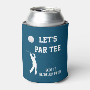 Bachelor Party Let's Par Tee Golfing Trip Can Cooler