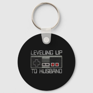 Bachelor Party Levelling Up To Husband Gamer Groom Key Ring