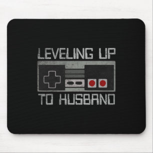 Bachelor Party Levelling Up To Husband Gamer Groom Mouse Pad