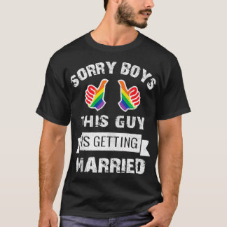 BACHELOR Party LGBT Gay Pride Gift Groom Bride T-Shirt