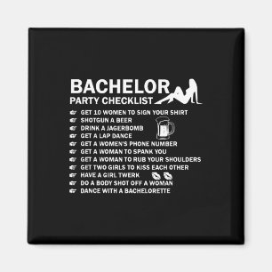 Bachelor Party Men Naughty Checklist Getting Marri Magnet