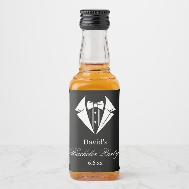 Bachelor Party Mini Liquor Bottle Labels (Front)