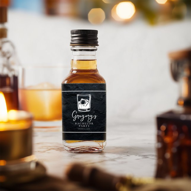 Bachelor party modern stylish liquor bottle label (Creator Uploaded)