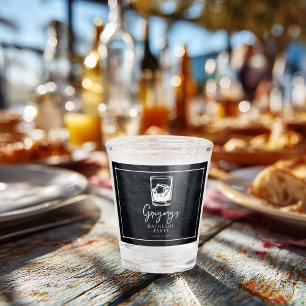 Bachelor party modern stylish shot glass