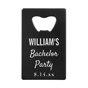 Bachelor Party Modern Typography Wedding Favour