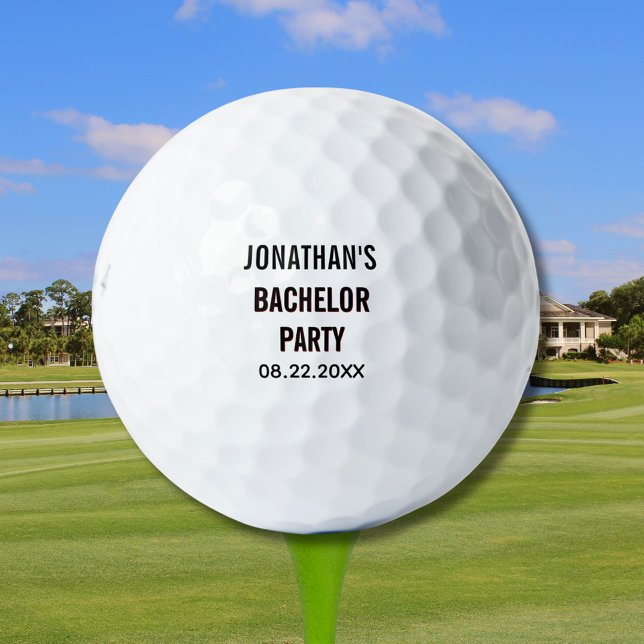 Bachelor Party Name Date Golf Balls (Creator Uploaded)