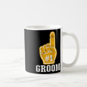 Bachelor Party Orange Foam Finger Groom 1  Coffee Mug