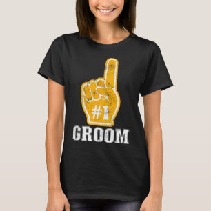 Bachelor Party Orange Foam Finger Groom 1 T-Shirt