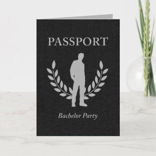 bachelor party passport invitation