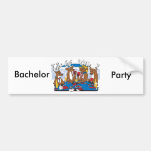 Bachelor Party Poker in Vegas Bumper Sticker