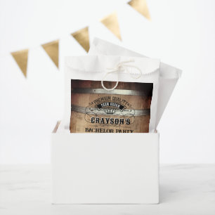 Bachelor Party Rustic Whiskey Barrel Favour Bag