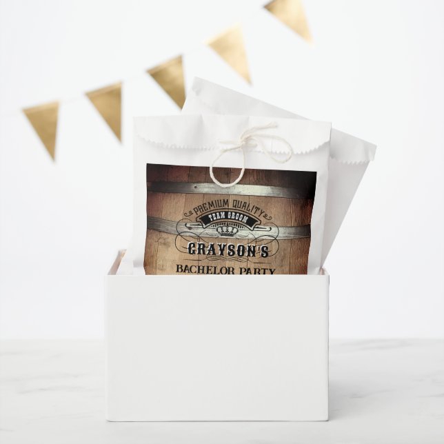 Bachelor Party Rustic Whiskey Barrel Favour Bag (Party)