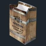 Bachelor Party Rustic Whiskey Barrel Medium Gift Bag<br><div class="desc">Rustic whiskey barrel design featuring bold western typography. Personalise this design with your own text. Further customise this design by selecting the "customise further" link if desired.</div>