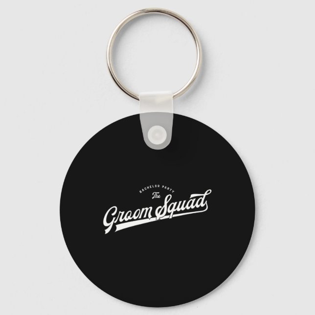 Bachelor Party Set Baseball Style The Groom Squad  Key Ring (Front)