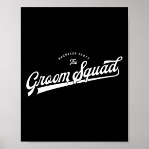 Bachelor Party Set Baseball Style The Groom Squad Poster