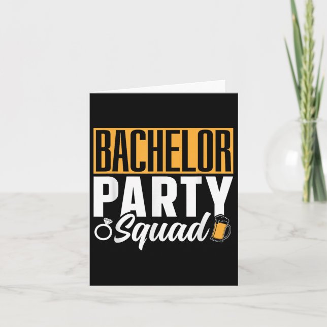 Bachelor Party Squad Bride Groom Team _2  Card (Front)