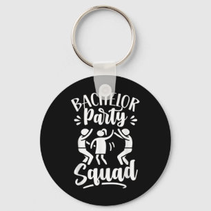 Bachelor Party Squad Groom Bride Team Key Ring