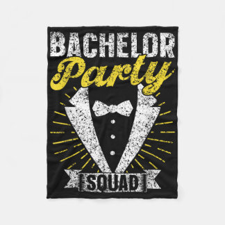 Bachelor Party Squad Groom Team Bride Bachelor  Fleece Blanket