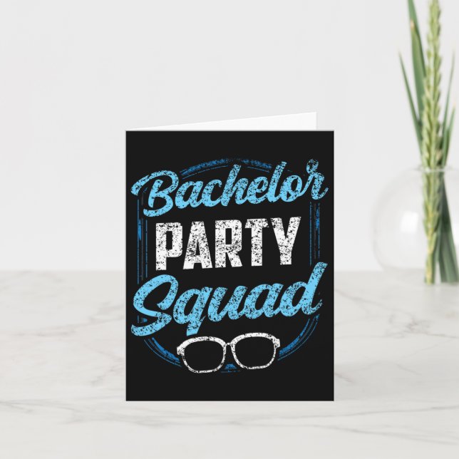 Bachelor Party Squad Team Bride Groom  Card (Front)
