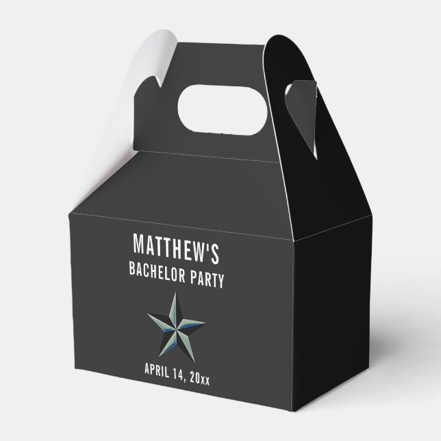 Bachelor Party Star Wedding Favour Favour Box (Front Side)