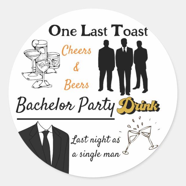 Bachelor party sticker (Front)