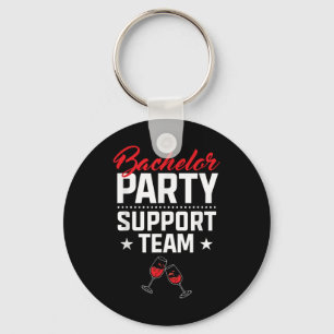 Bachelor Party Support Team Groom Bride Stag Night Key Ring