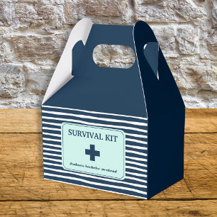 Bachelor Party Survival Kit Navy Nautical Favour Box