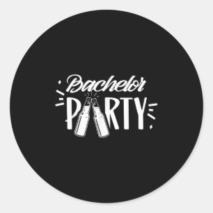 Bachelor Party Team Groom Bride _1 Classic Round Sticker