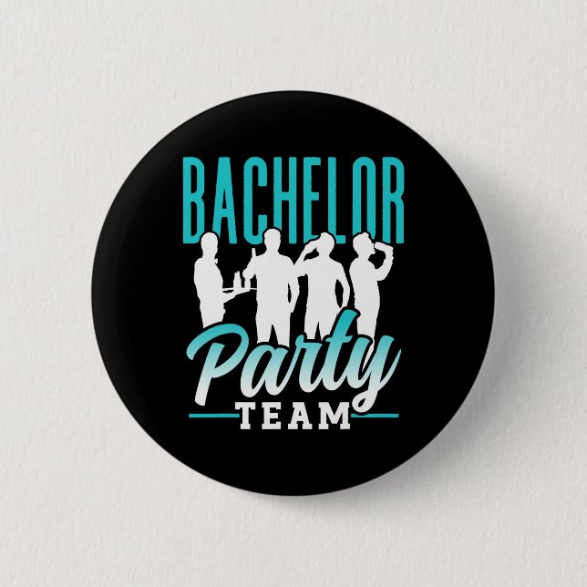 Bachelor Party Team Groom Bride 2  6 Cm Round Badge (Front)