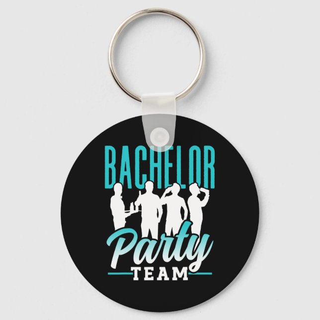 Bachelor Party Team Groom Bride 2  Key Ring (Front)