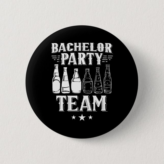 Bachelor Party Team Groom Bride 4  6 Cm Round Badge (Front)