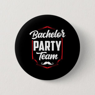 Bachelor Party Team Groom Bride 6 Cm Round Badge