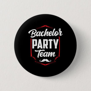 Bachelor Party Team Groom Bride  6 Cm Round Badge