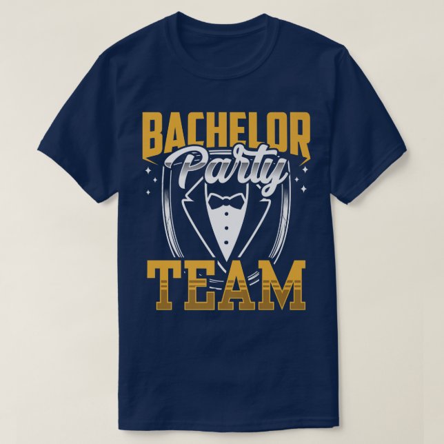 Bachelor Party Team Groom Bride Premium  T-Shirt (Design Front)