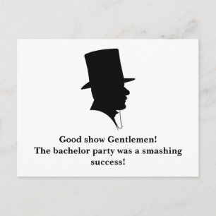 Bachelor Party Thank You Postcard