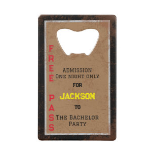 Bachelor party ticket 