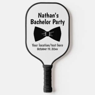 Bachelor Party Tuxedo Bow Tie Wedding Favour Pickleball Paddle