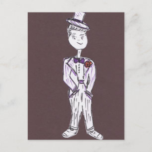 Bachelor Party Tuxedo Groom Postcard