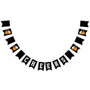 Bachelor Party Wedding Beer Cheers Black Bunting