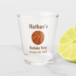 Bachelor Party Wedding Favor Basketball Shot Glass