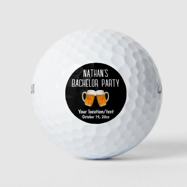 Bachelor Party Wedding Favour Beer Cheers Golf Balls (Front)