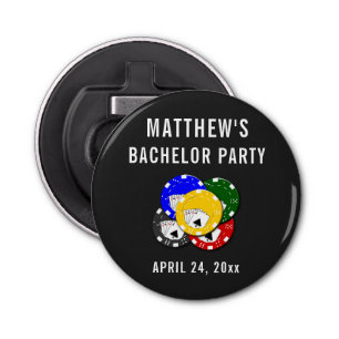 Bachelor Party Wedding Favour Poker Gambling Bottle Opener