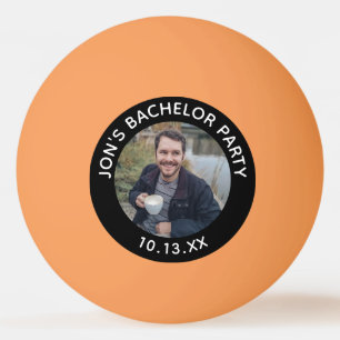 Bachelor Party Wedding Groom Photo Ping Pong Ball