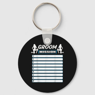 Bachelor Party With Checklist - Tasks For The Groo Key Ring