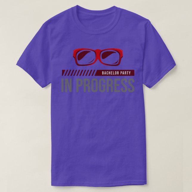 Bachelor Party with Sunglasses T-Shirt (Design Front)