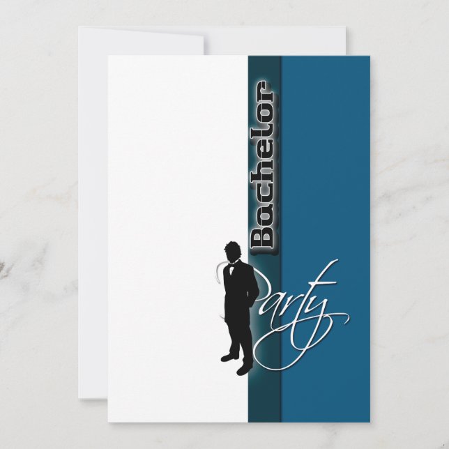 Bachelor stag "boys night out" party invitation (Front)