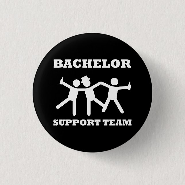 Bachelor Support Team 3 Cm Round Badge (Front)