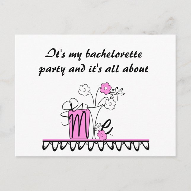 Bachelorette All About Me Postcard (Front)